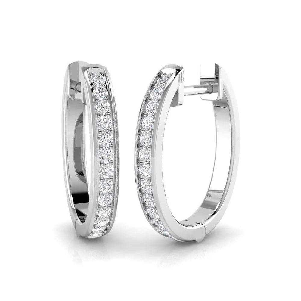 Hoop Earrings - Trovy 0.25ct Gold Brilliant Sparkle