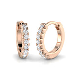 Trugy Gold Hoop Earrings with Sparkling Diamond Accents
