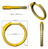 0,50 Karat natürlicher/im Labor gezüchteter Diamant im Rundschliff, Ohrringe in Gold – Hergestellt in Großbritannien