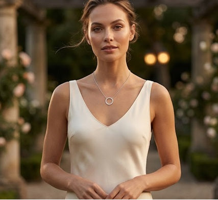 Coleus Diamond Circle of Life Necklace 0.1ct to 0.33ct Gold Platinum