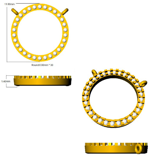 Coleus Diamond Circle of Life Necklace 0.1ct to 0.33ct Gold Platinum