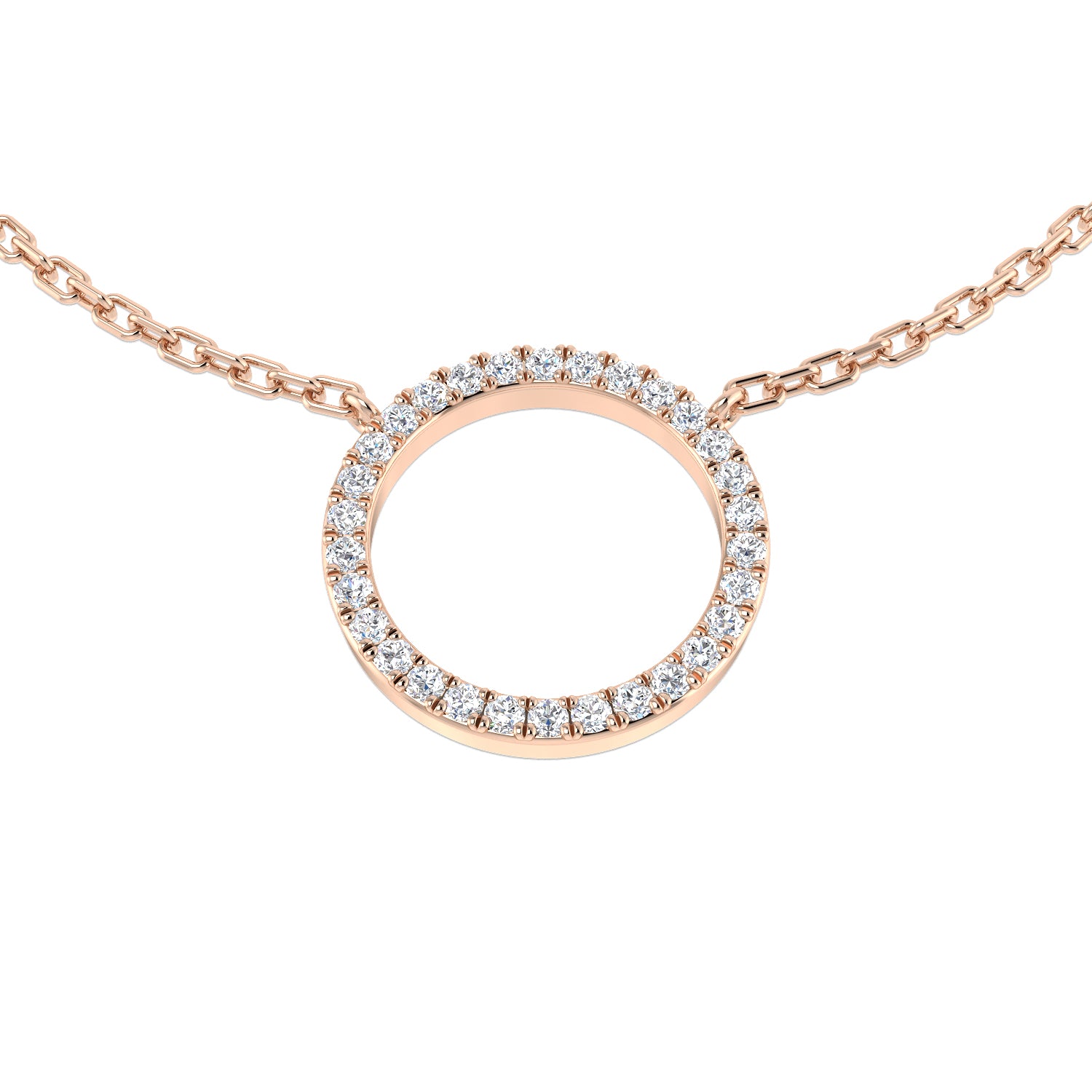 Coleus Diamond Circle of Life Necklace 0.1ct to 0.33ct Gold Platinum