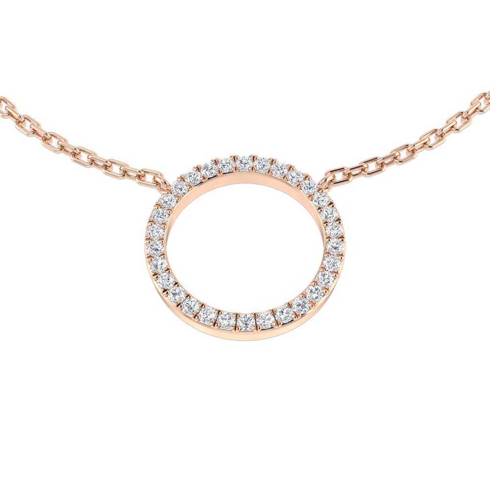 Coleus Diamond Circle of Life Necklace 0.1ct to 0.33ct Gold Platinum