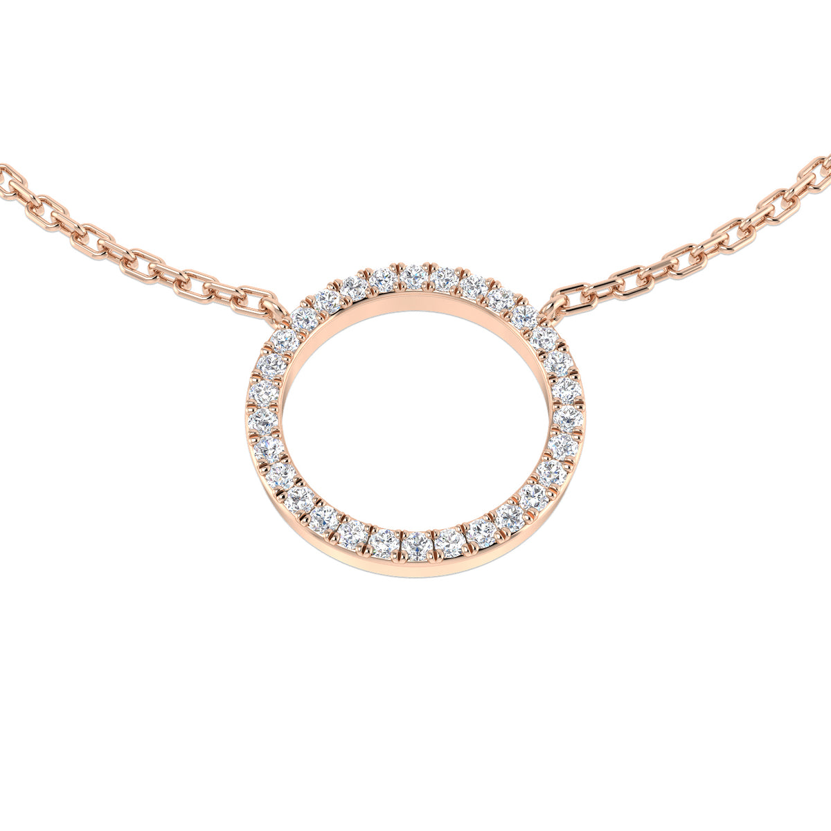 Coleus Diamond Circle of Life Necklace 0.1ct to 0.33ct Gold Platinum