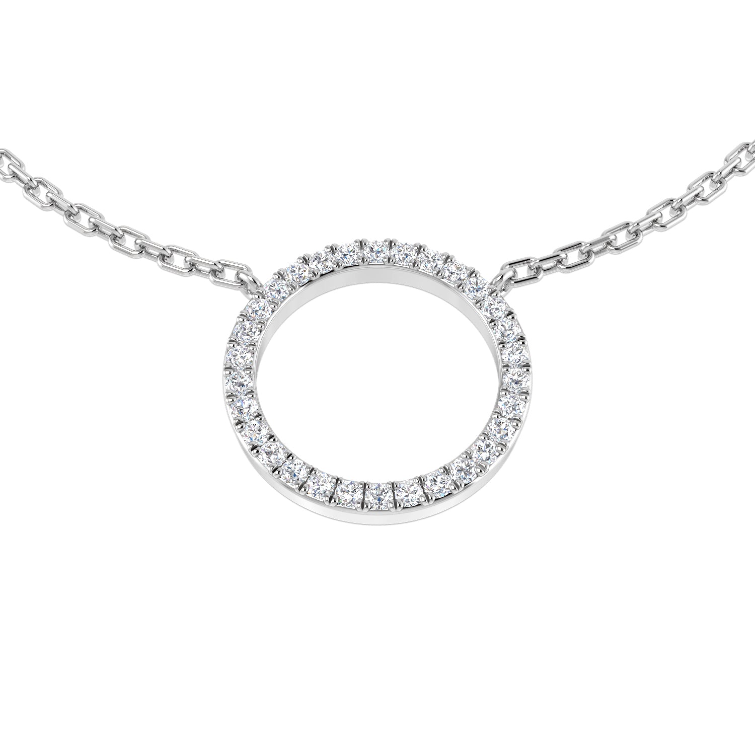 Coleus Diamond Circle of Life Necklace 0.1ct to 0.33ct Gold Platinum
