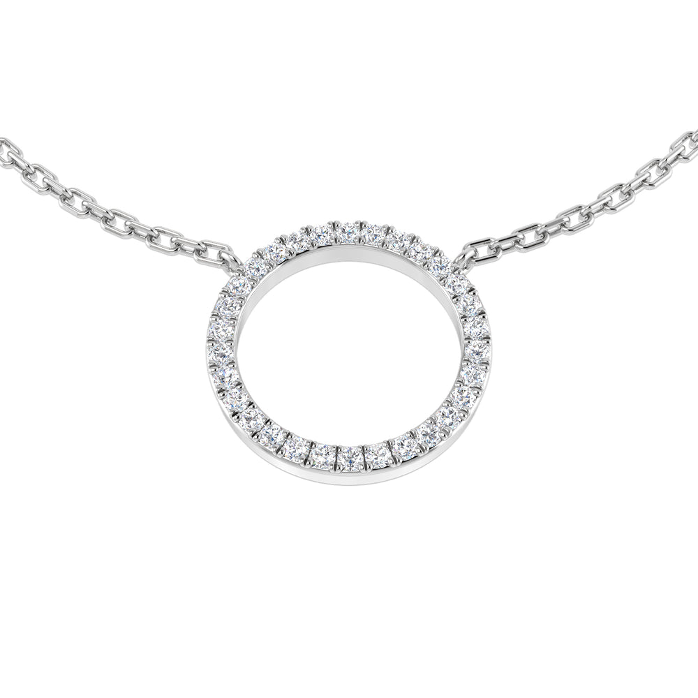 Coleus Diamond Circle of Life Necklace 0.1ct to 0.33ct Gold Platinum