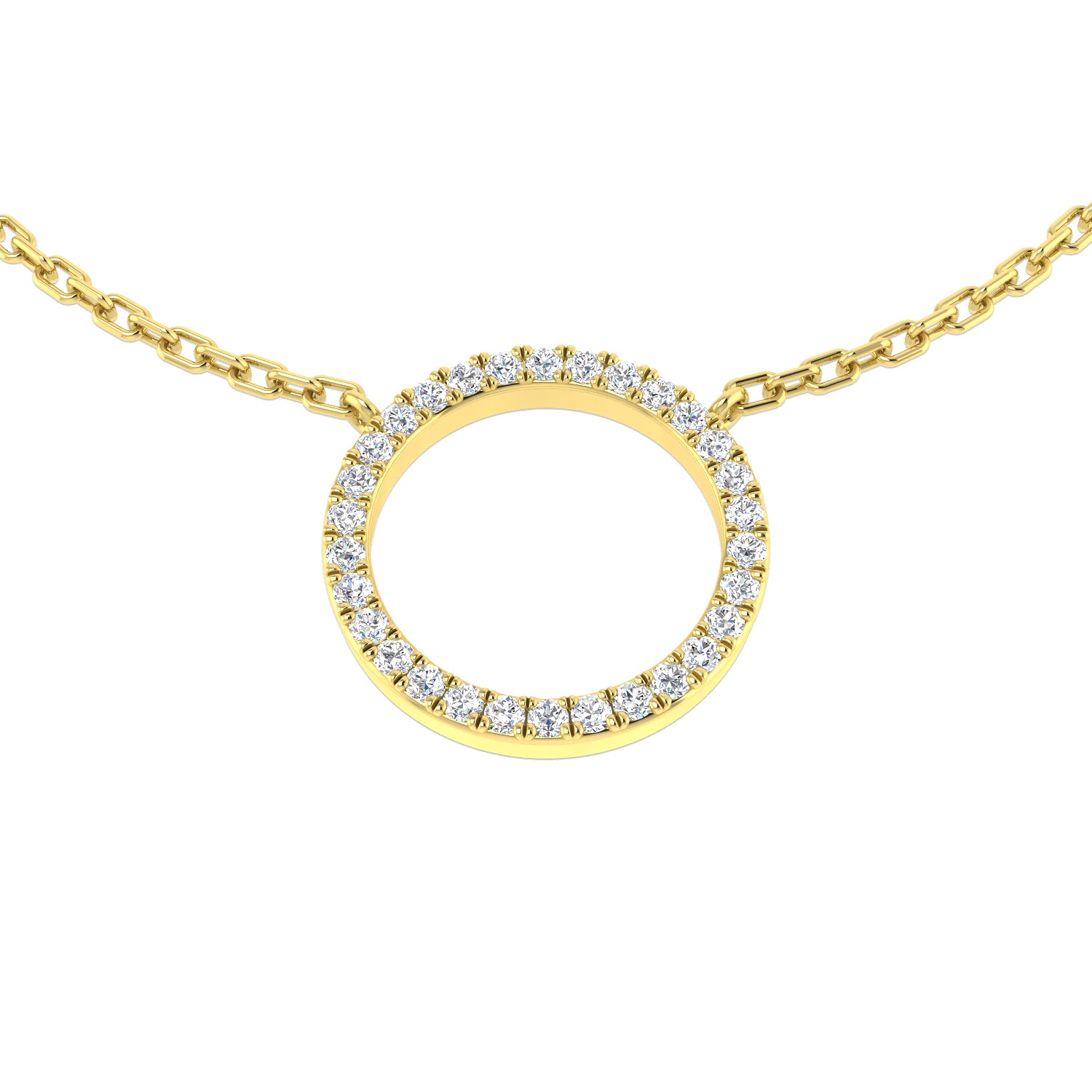 Coleus Diamond Circle of Life Necklace 0.1ct to 0.33ct Gold Platinum
