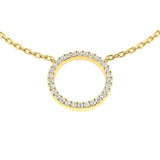 Coleus Diamond Circle of Life Necklace 0.1ct to 0.33ct Gold Platinum