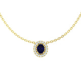 Ida Blue Sapphire Necklace 0.5ct Platinum Gold