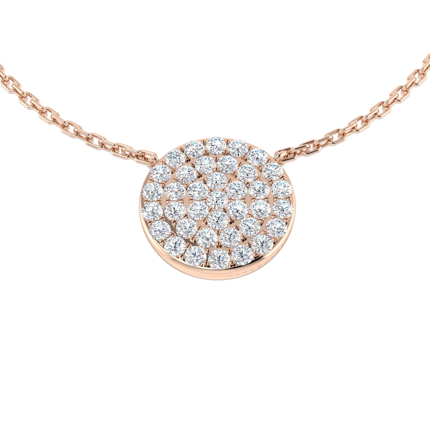 Jean Circle of Life Necklace 0.33ct Gold Platinum