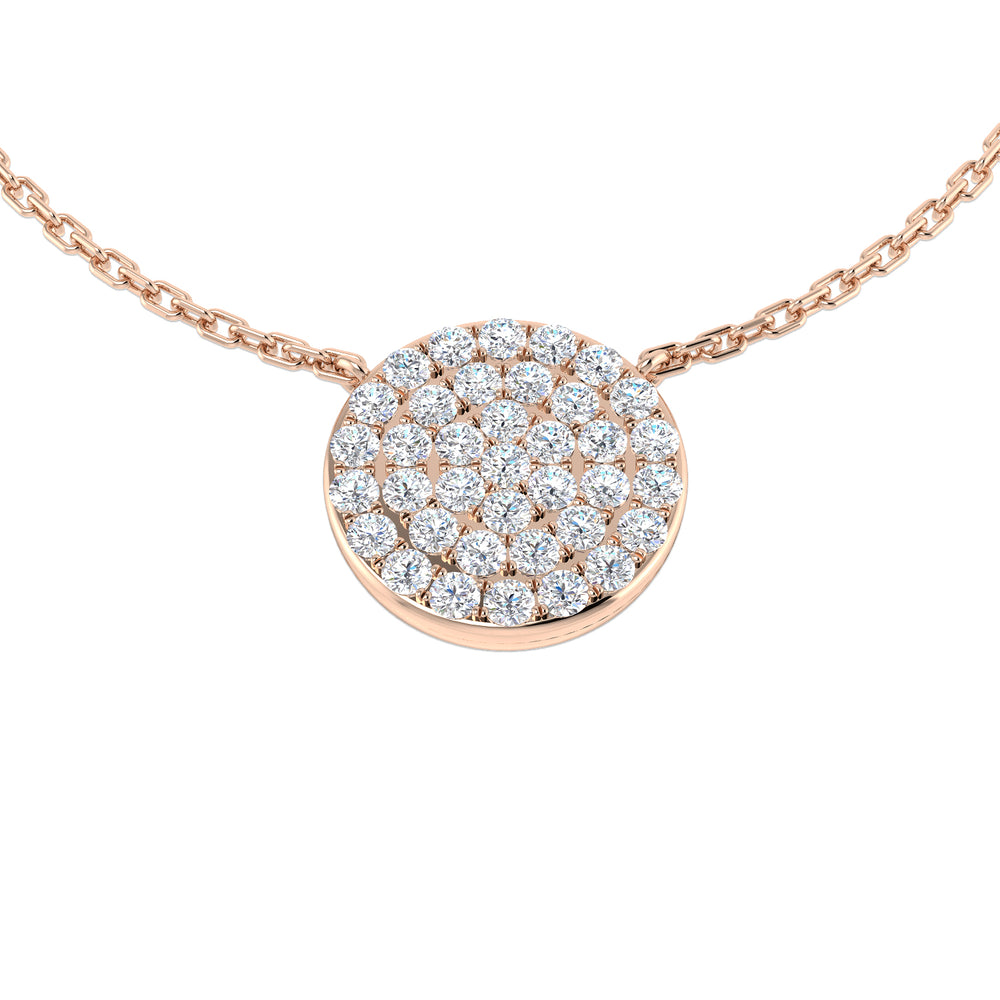 Jean Circle of Life Necklace 0.33ct Gold Platinum