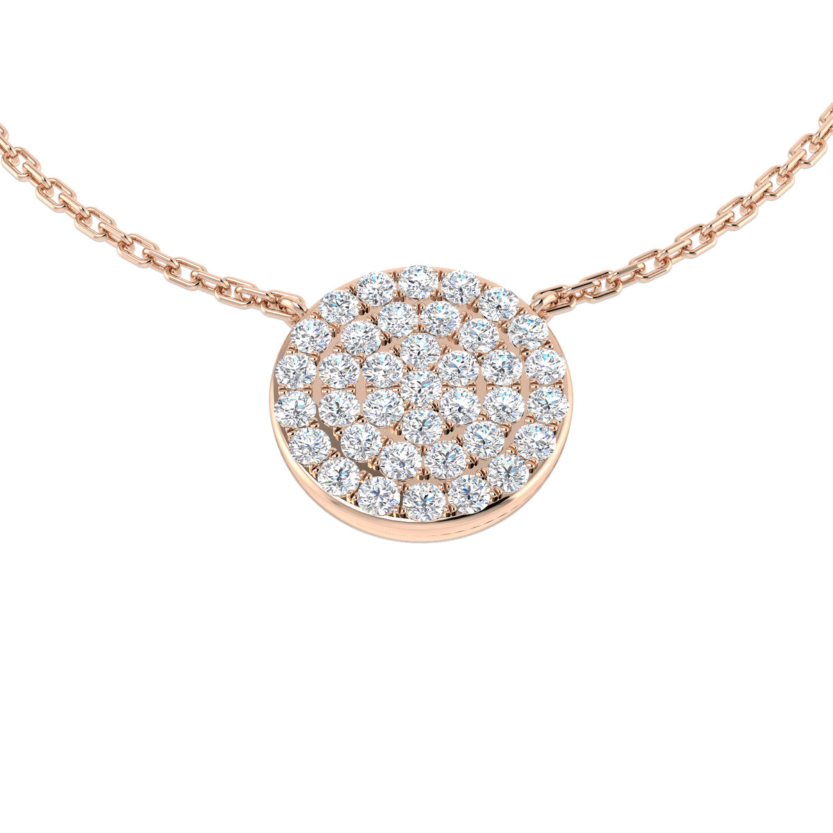 Jean Circle of Life Necklace 0.33ct Gold Platinum
