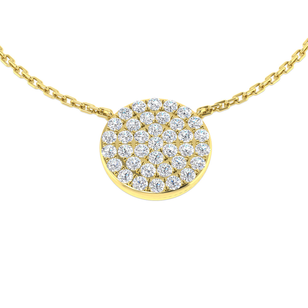 Jean Circle of Life Necklace 0.33ct Gold Platinum