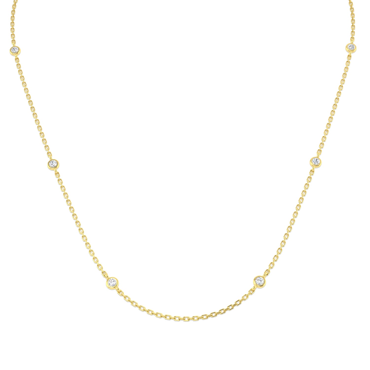 Austin Diamond Spectacle Necklace 0.75ct Gold Platinum