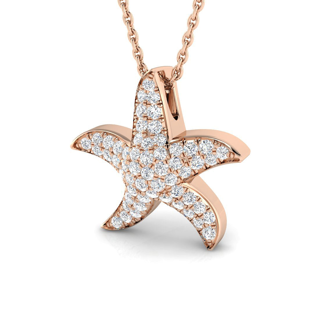 Mimosa Diamond Pendant 0.25ct to 0.75ct Gold (Without Chain )