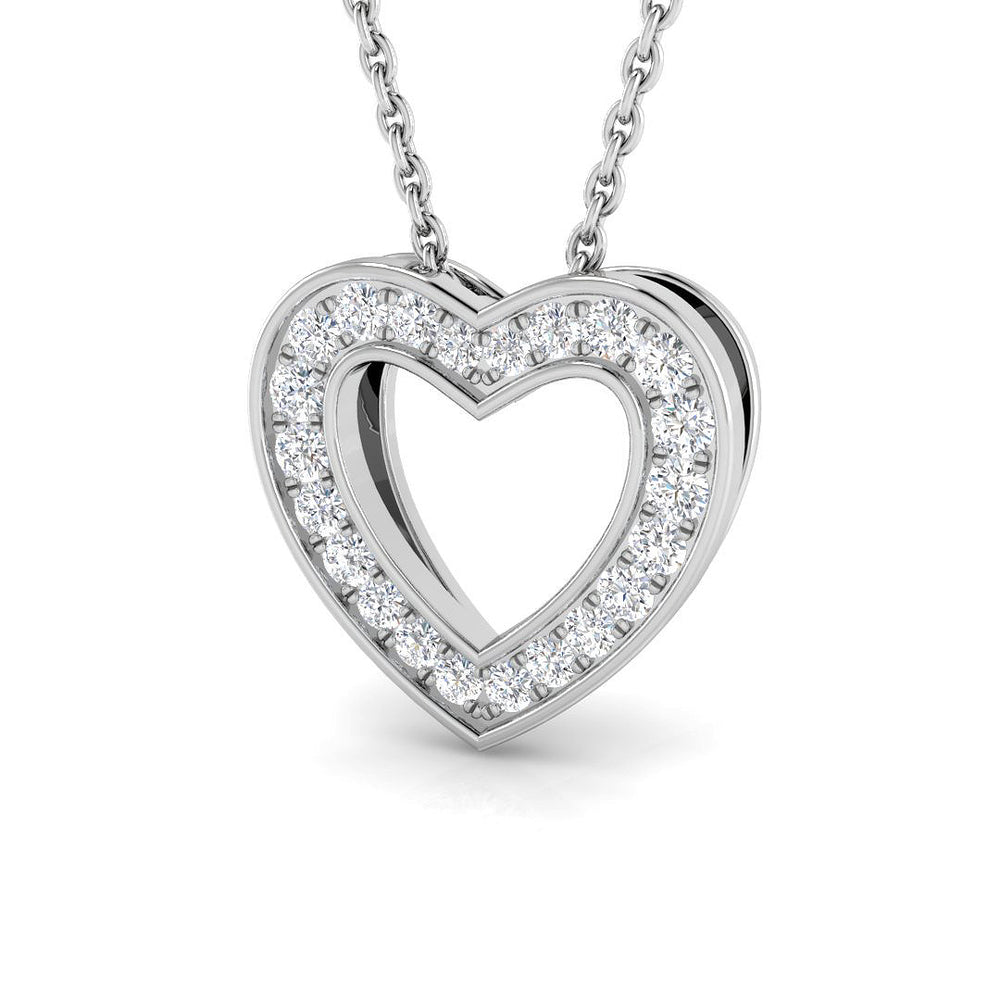 Rosa Heart Pendant 0.2ct Diamond Gold (Without Chain )