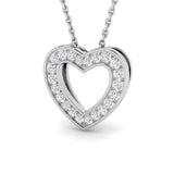 Rosa Heart Pendant 0.2ct Diamond Gold (Without Chain )