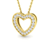 Rosa Heart Pendant 0.2ct Diamond Gold (Without Chain )