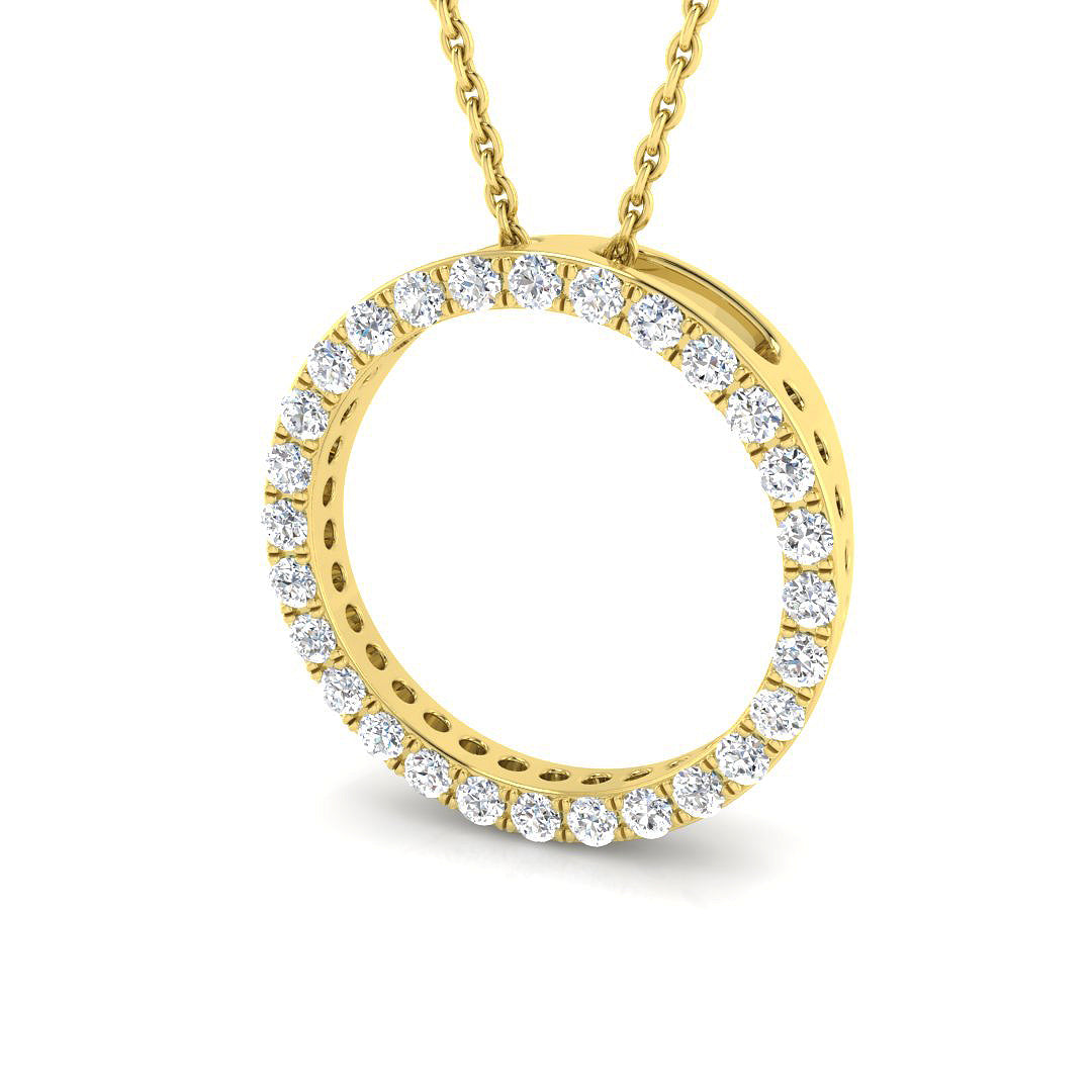 Canna Circle of Life Pendant 0.25ct to 5ct Gold (Without Chain )