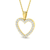 Sedum Heart Pendant 0.5ct to 4.5ct Diamond Gold (Without Chain )