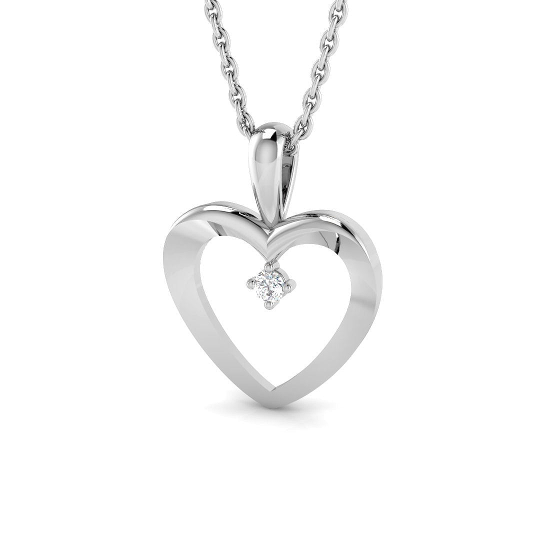 0.10 Carat D-E/VS Lab Grown Diamond Designer Pendant 9k White Gold Ready To Ship