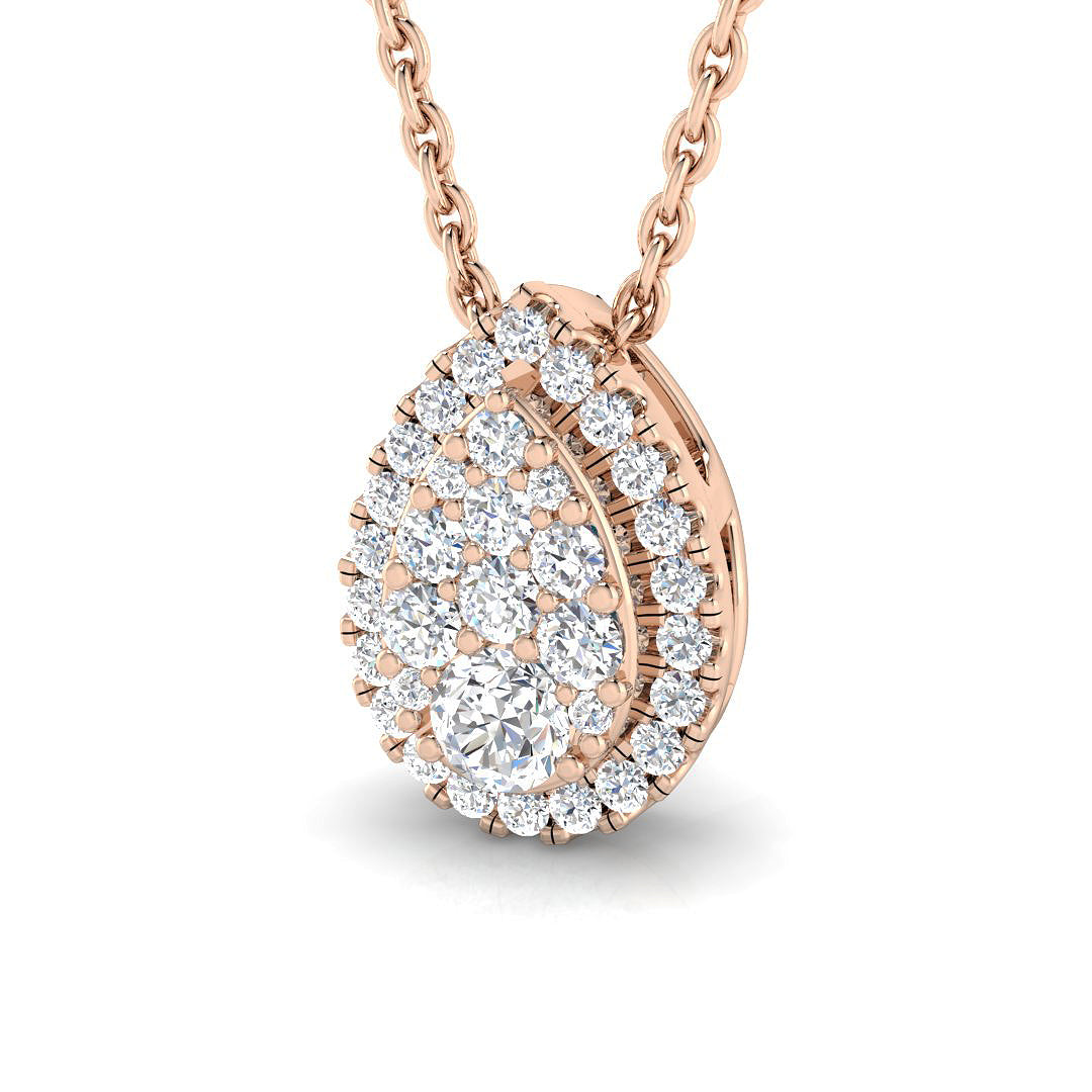 Inula Cluster Pendant 0.25ct Diamond  Gold (Without Chain )