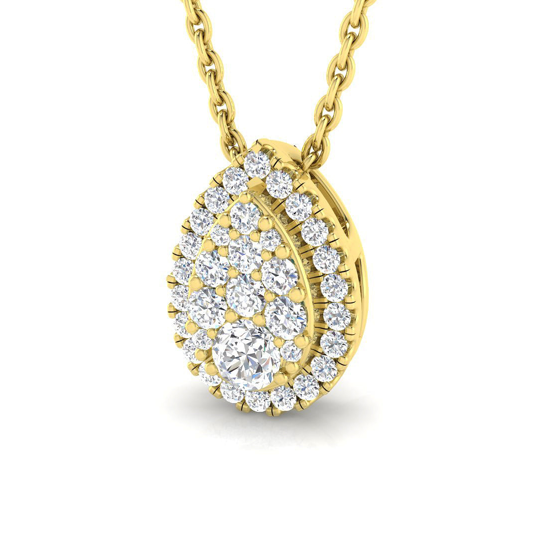 Inula Cluster Pendant 0.25ct Diamond  Gold (Without Chain )