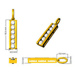 Natural Diamond Bar Pendant Necklace | Gold & Platinum | Channel Set