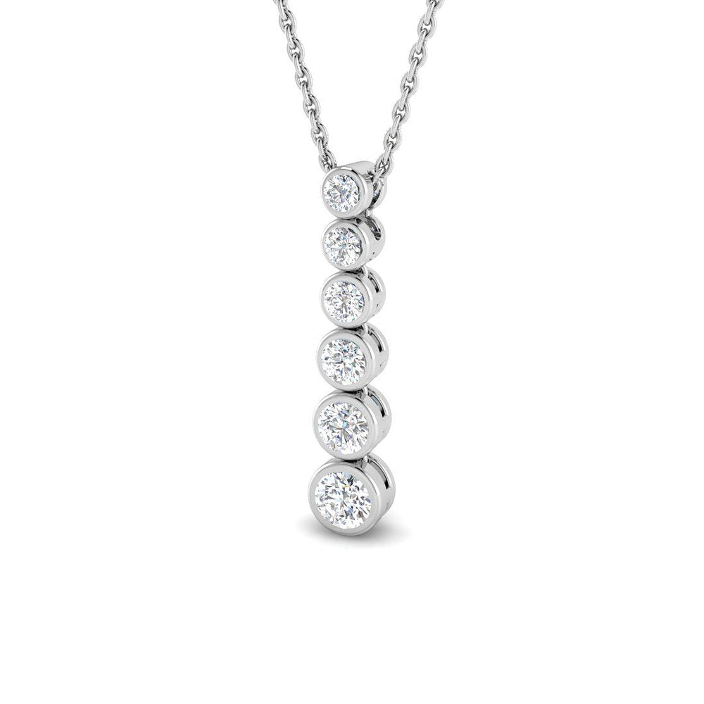 Myrtle Drop Diamond Necklace 0.33ct to 0.5ct Gold (Without Chain )