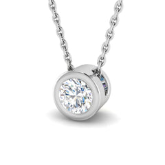 0.3 Carat D-E/VS Lab Grown Round Diamond Solitaire Pendant 9k White Gold ,Ready To Ship