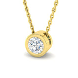 9ct Yellow Gold 0.25ct Lab Grown Diamond Solitaire Pendant