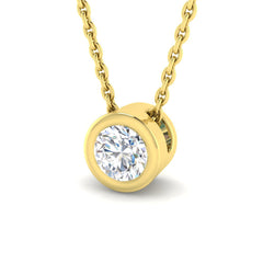 9ct Yellow Gold 0.25ct Lab Grown Diamond Solitaire Pendant