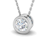 9ct White Gold 0.47ct Lab Grown Diamond Solitaire Pendant