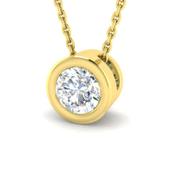 9ct Yellow Gold 0.47ct Lab Grown Diamond Solitaire Pendant