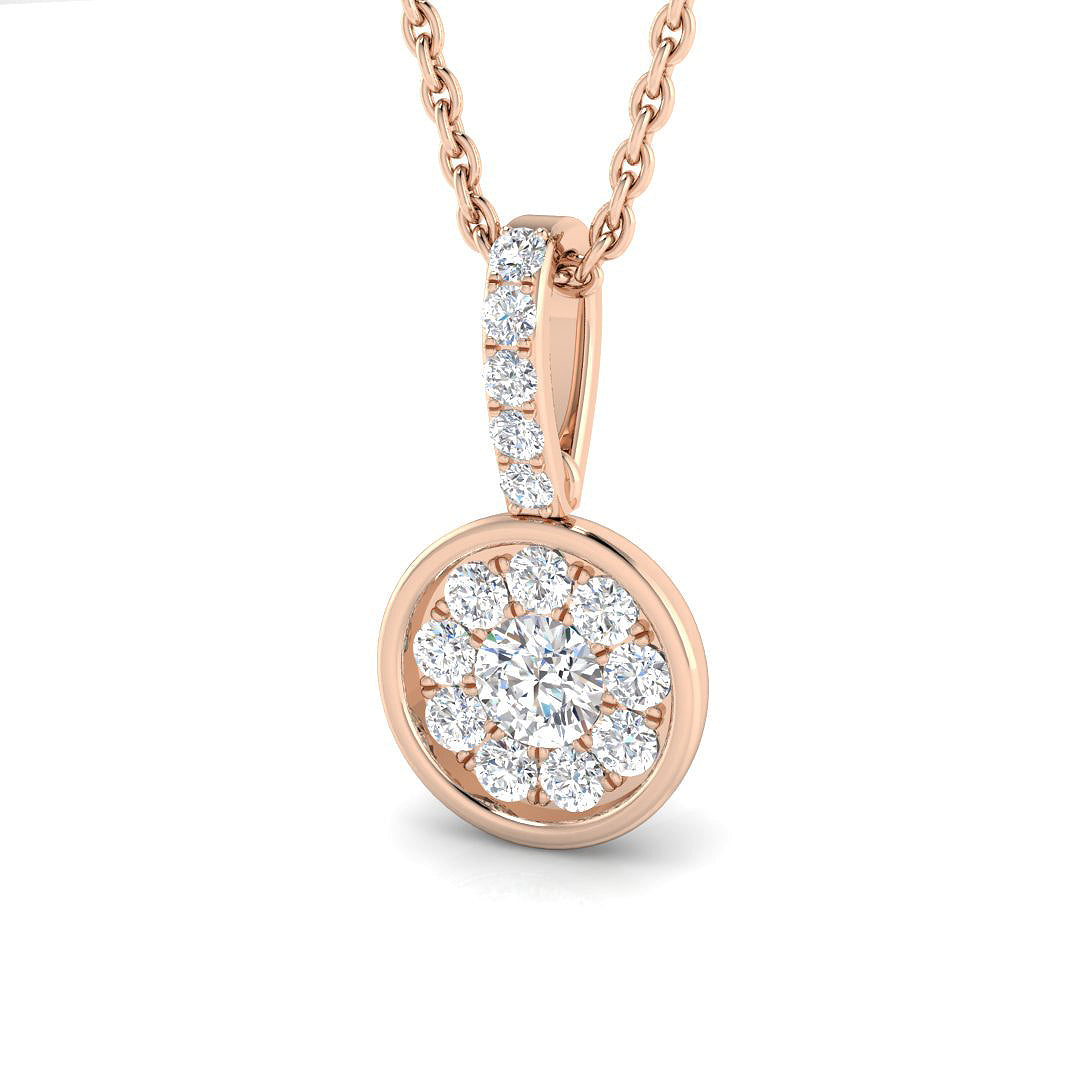 Poppy Diamond Pendant 0.3ct Gold (Without Chain )