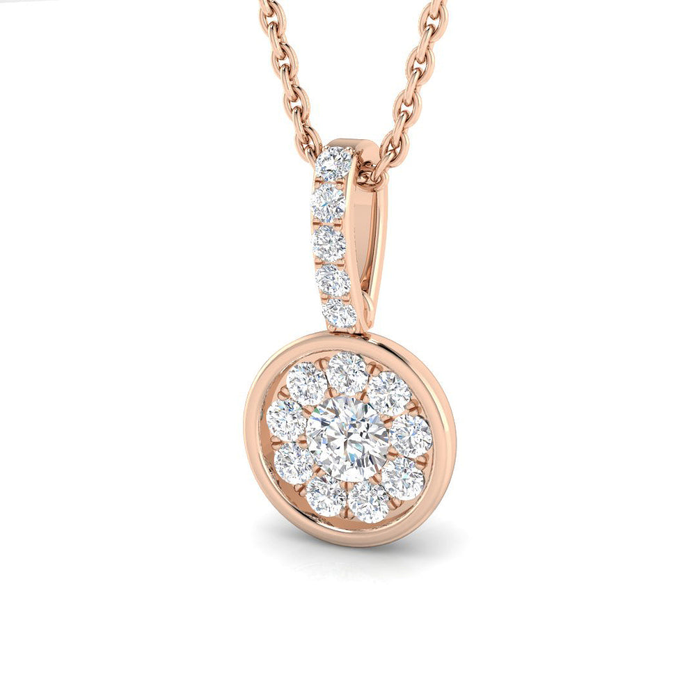 Poppy Diamond Pendant 0.3ct Gold (Without Chain )