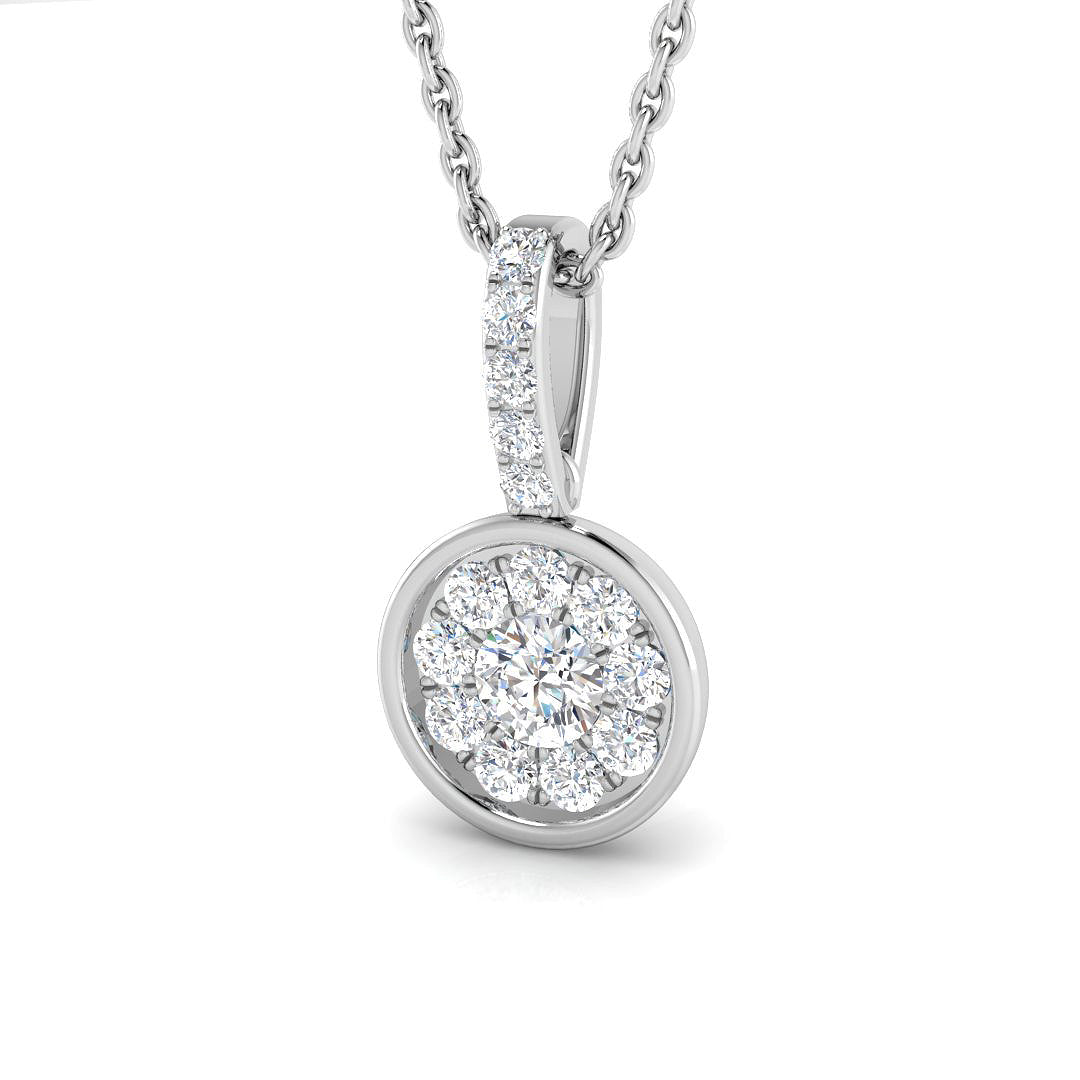 Poppy Diamond Pendant 0.3ct Gold (Without Chain )