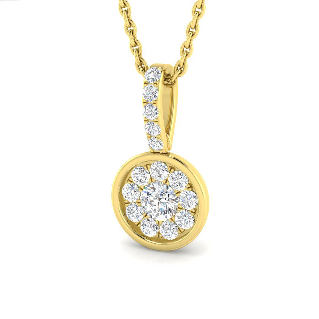 Poppy Diamond Pendant 0.3ct Gold (Without Chain )