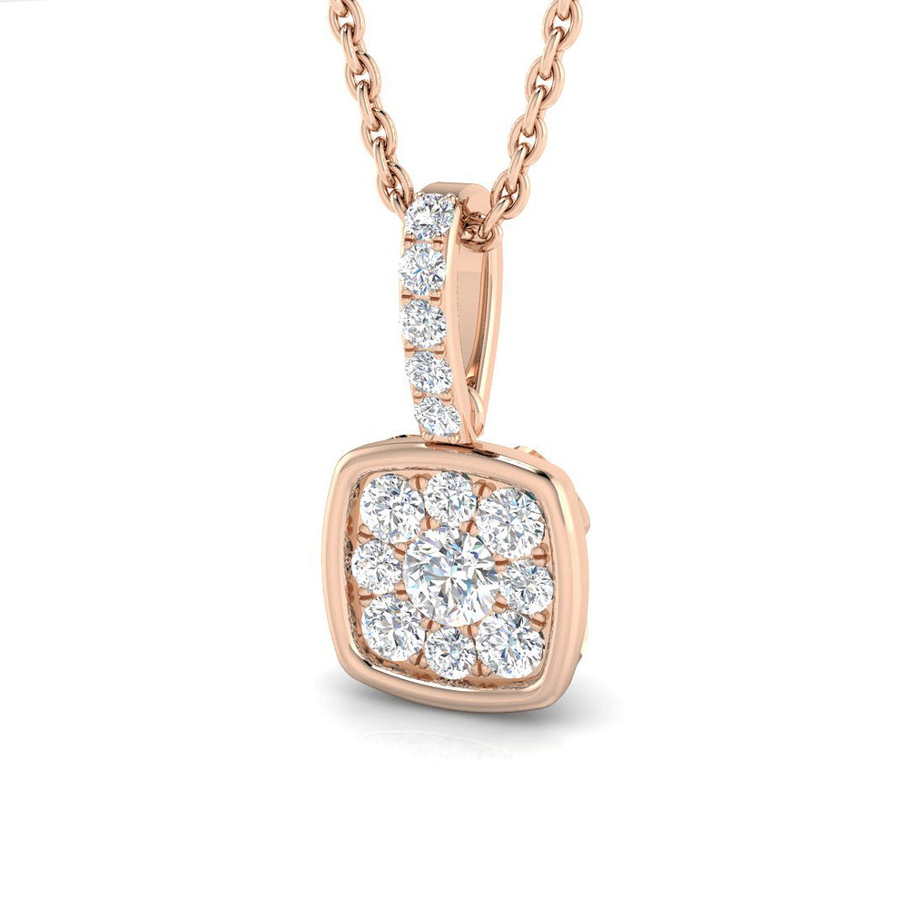Phlox Cluster Pendant 0.25ct Diamond Gold (Without Chain )