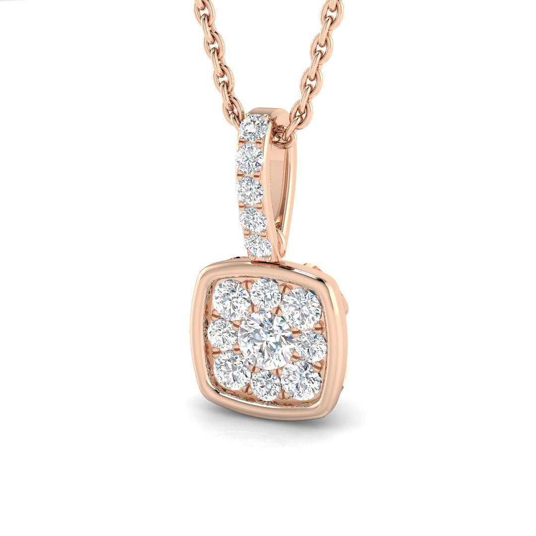 Phlox Cluster Pendant 0.25ct Diamond Gold (Without Chain )