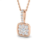 Phlox Cluster Pendant 0.25ct Diamond Gold (Without Chain )