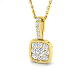 Phlox Cluster Pendant 0.25ct Diamond Gold (Without Chain )