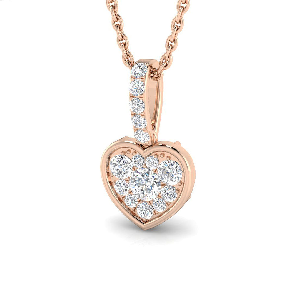 Diane Heart Pendant 0.25ct Diamond Gold (Without Chain )