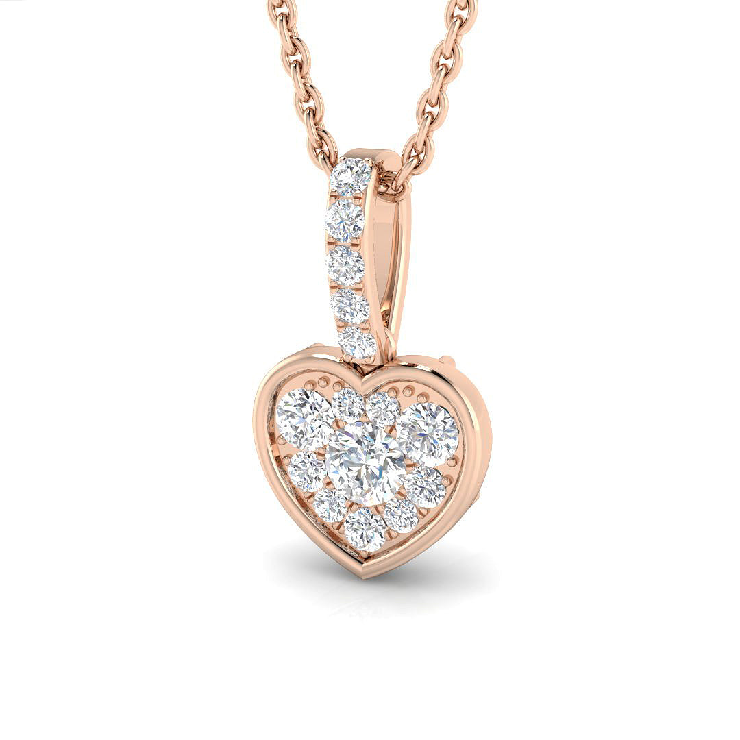 Diane Heart Pendant 0.25ct Diamond Gold (Without Chain )