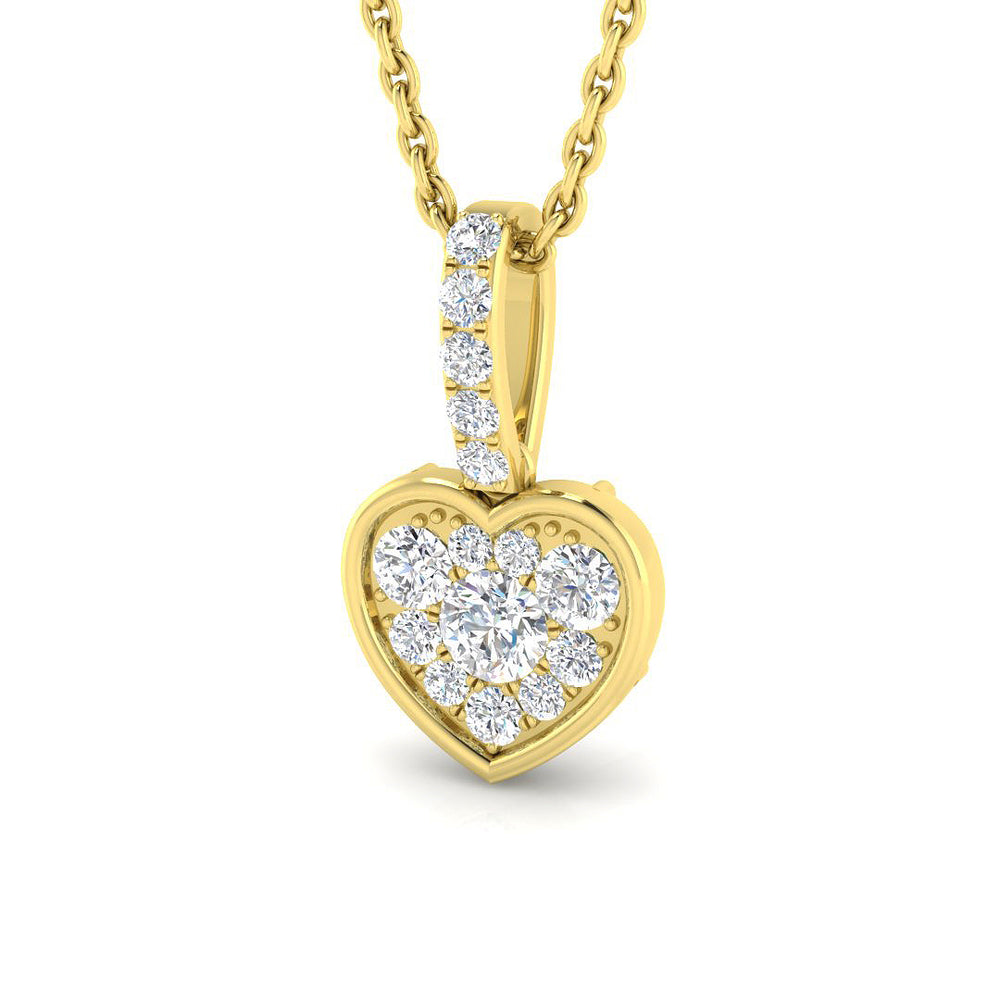 Diane Heart Pendant 0.25ct Diamond Gold (Without Chain )
