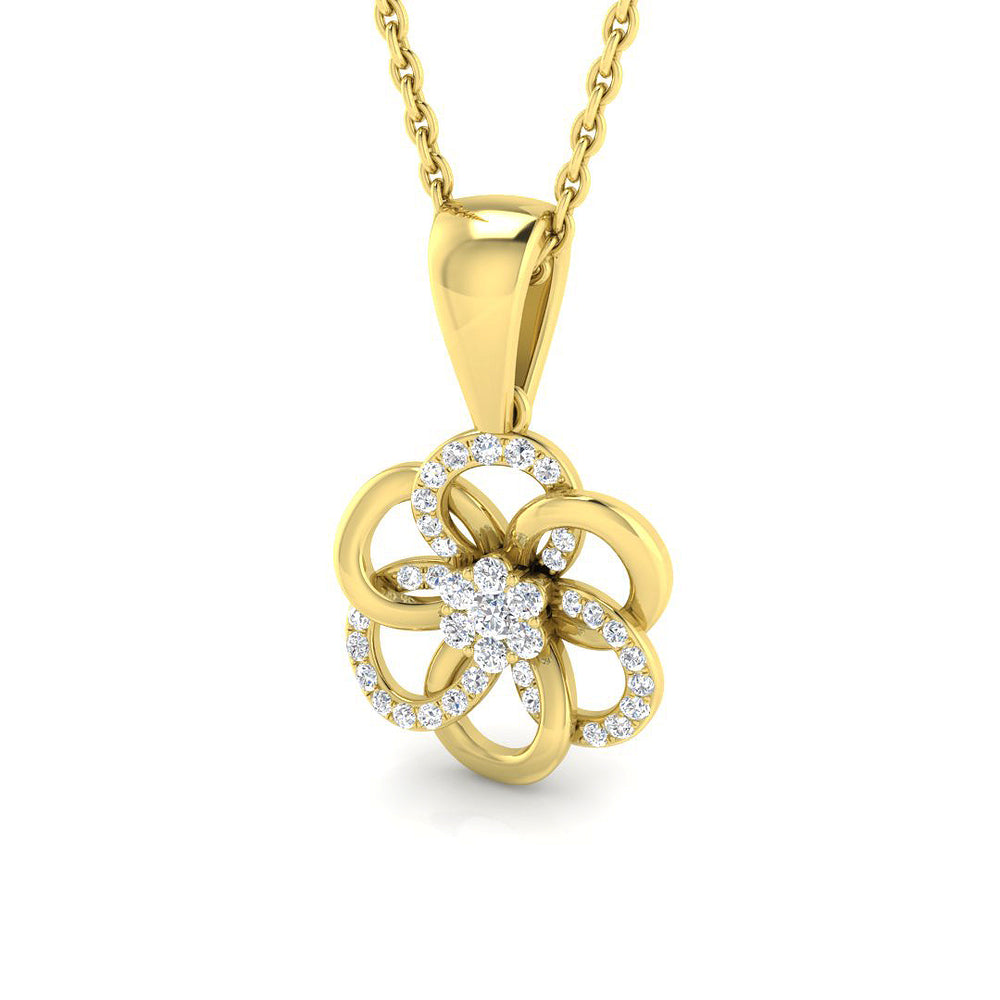 Dill Diamond Pendant 0.1ct to 0.33ct Gold (Without Chain )
