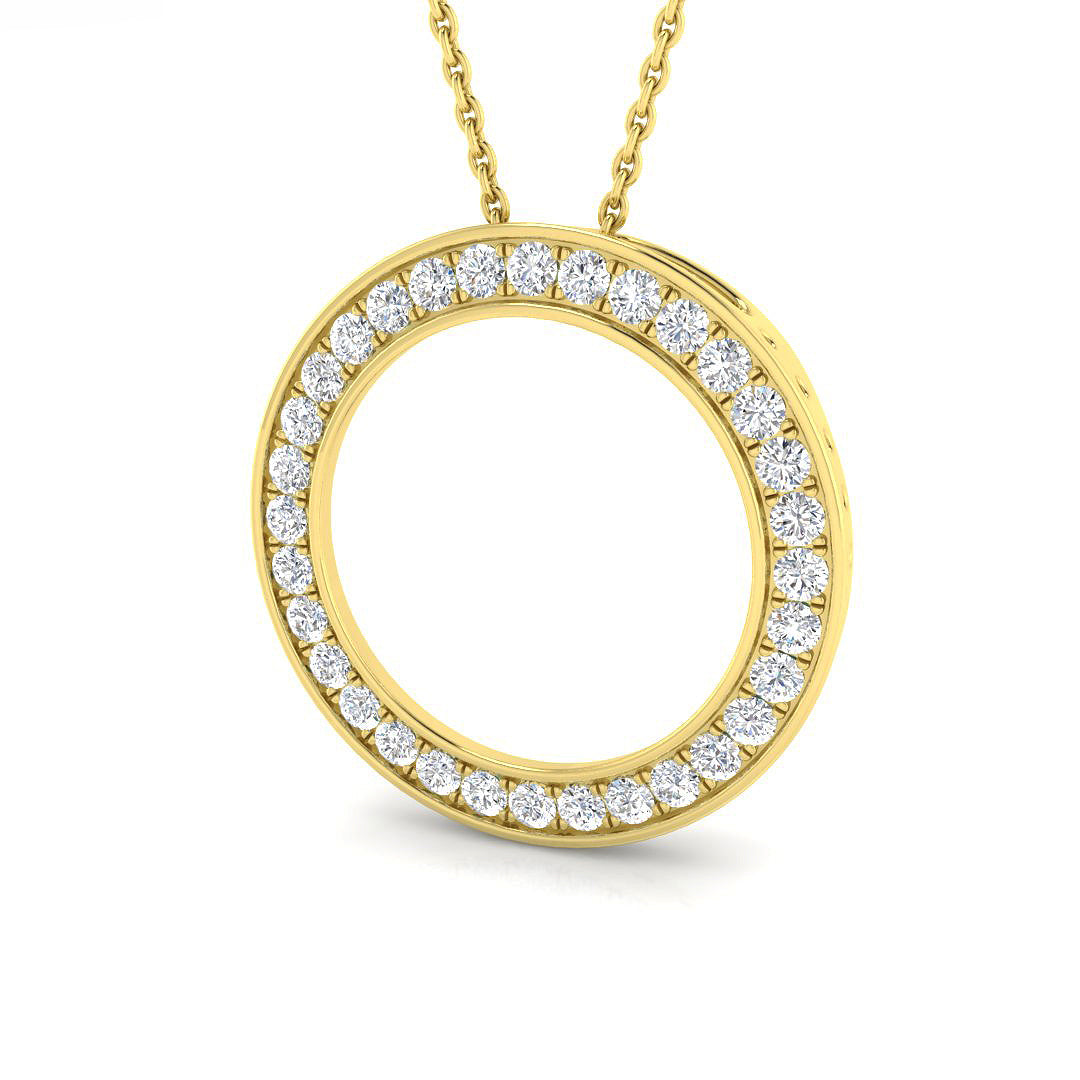 Irene Diamond Pendant Circle of Life 0.5ct to 1ct Gold (Without Chain )