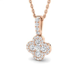 Meg Clover Pendant 0.3ct to 1ct  Gold Diamond(Without Chain )