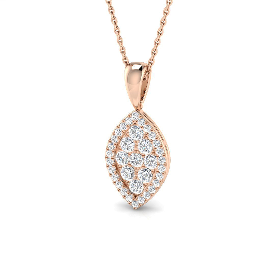 Freda Cluster Pendant 0.5ct Gold  Diamond(Without Chain )