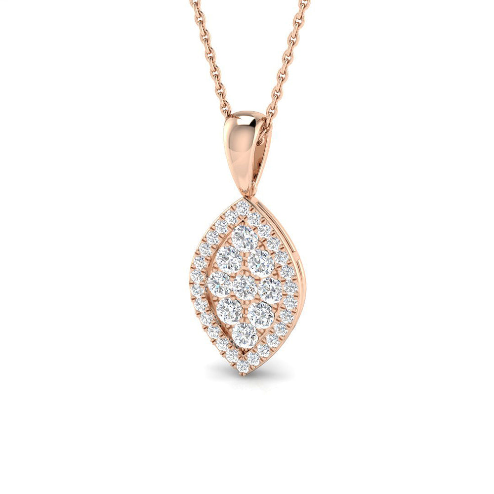 Freda Cluster Pendant 0.5ct Gold  Diamond(Without Chain )